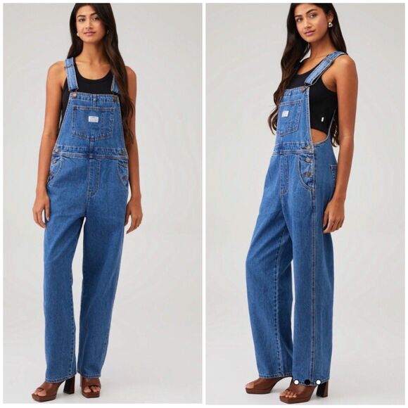 Levi's Denim Overalls Womens 20W Vintage 90s Streetwear Premium Cotton Casual - Picture 2 of 16